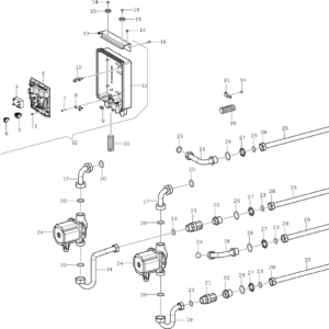 Pipe d.18, system return - collector pump high temperature (1.025947)